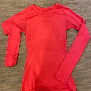Hot pink Long Sleeve lululemon Athletic Top